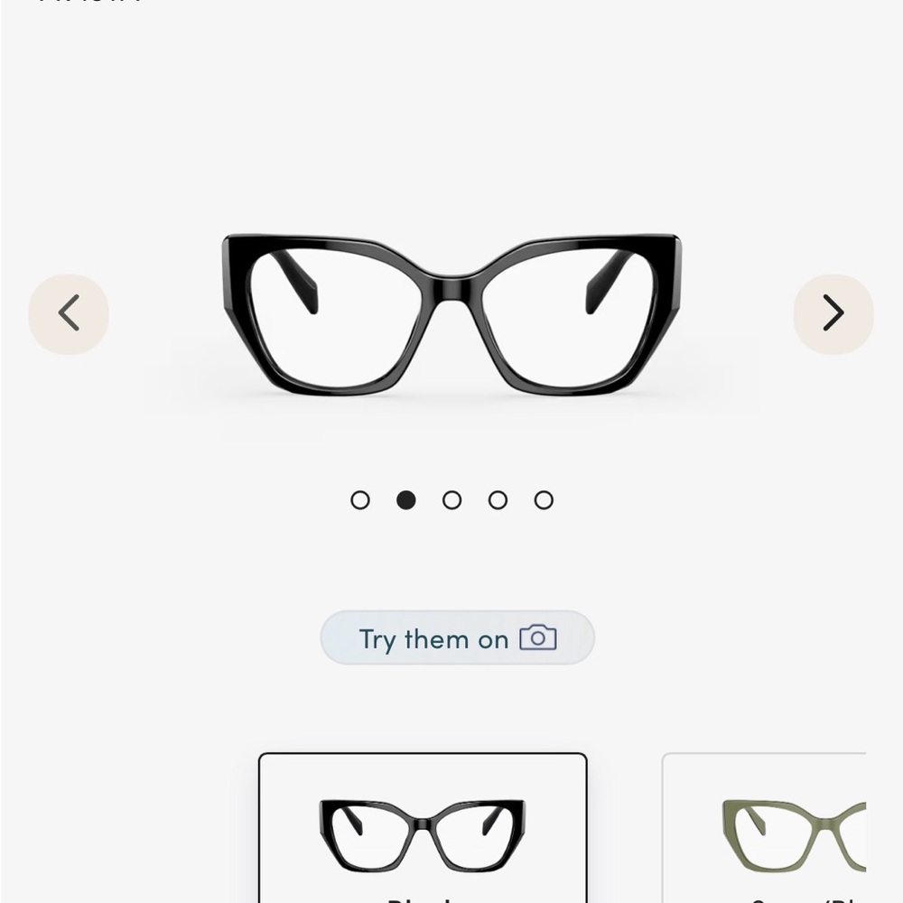 Prada Black Oversized Cat-Eye Glasses - Picture 2 of 9